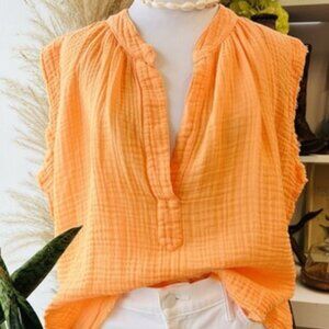 NWOT 9 Seed Tangerine Orange Sleeveless Tunic - Size M/L